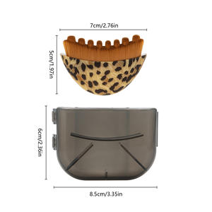 Brosse de contour lymphatique portable avec logo personnalisé, nouvelle, avec fibres artificielles et manche en plastique pour le soin du visage, des yeux et du cou - Product Image 5