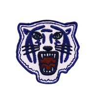 Vente en gros de patchs en chenille brodés avec logo Tigre, patchs thermocollants personnalisés pour vêtements