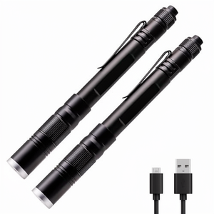 Linterna de Bolsillo Recargable USB con Zoom 4X, Doble Potencia, IP67, 10850 750mAh o AAA, Clip de Aluminio, EDC - Product Image 1