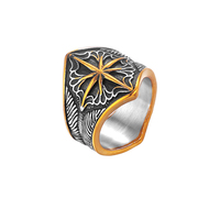 Bague en acier inoxydable pour homme, style nordique Viking, motif boussole étoile et nœud, inaltérable, bijoux de mode en gros