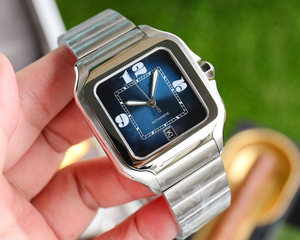 Orologio Meccanico di Lusso da Uomo Stile Sportivo con Cinturino in Acciaio Inossidabile, Cassa Quadrata e Quadrante a Lancette - Product Image 2