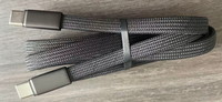 Câble de charge rapide USB-C Type C TPE et nylon tressé ultra-fin 1M pour iPhone séries 15/16/17, tablette et écouteurs