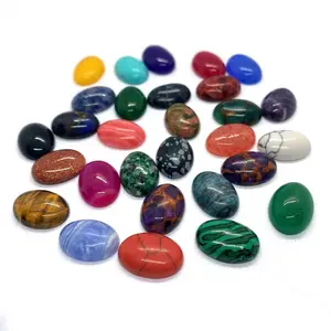 Pierre précieuse d'améthyste naturelle, 18x25mm, cabochon ovale en quartz rose, agate pour la fabrication <span class=keywords><strong>de</strong></span> bijoux, livraison gratuite - Product Image 1