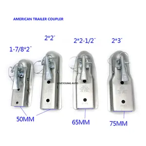 2 "& 3" & 2-1/2 "languette adaptée à 2" boule d'attelage 3500lbs attelage de remorque pour remorque de camion caravane avec boulons à oeil