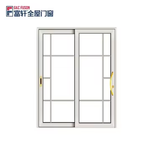 Fuson 3 panneaux empilables à usage intensif Grandes portes coulissantes en verre Système intérieur de porte coulissante en verre en aluminium - Product Image 3