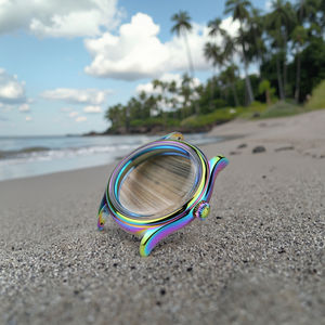 인기 심플 스타일 38mm 316L 스테인리스 스틸 28.5mm 다이얼 NH34/5/6/8/70 무브먼트 호환 돔 글라스 여성용 손목 시계 케이스 - Product Image 6