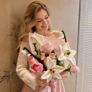 Juguetes de Peluche de Flores Realistas Hechos a Mano, Regalos Suaves para el Día de San Valentín, Muñecos de Peluche, Macetas de Flores de Dibujos Animados, Decoración para el Hogar y Escritorio - Product Image 2