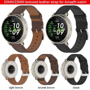 Correas de Repuesto de Cuero Texturizado Premium de Liberación Rápida de 20 mm y 22 mm para Amazfit <span class=keywords><strong>Bip3</strong></span> Pro, Correa de Cuero para Galaxy Watch 7 - Product Image 2