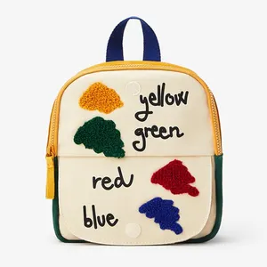 New arrival Cute Children Canvas Backpack Kids Book Flap Backpack School Bag