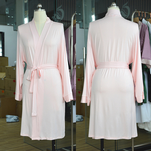 Nhà Sản Xuất Bán Buôn Tùy Chỉnh Phương Thức Dệt Kim Áo Choàng Áo Ngủ Dành Cho Người Lớn Spa Áo Choàng Với Vành Đai Phụ Nữ Loungewear Ngủ Áo Choàng Tắm Thiết Kế - Product Image 1