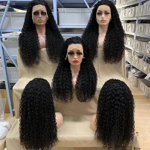 250% Deep Wave 13x6 HD Lace Frontal Wig Brazilian Curly Human Hair Wigs For Women Lace Front Human Hair Wig Pre Plucked 34 Inch