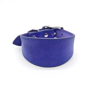 Collar de perro de cuero <span class=keywords><strong>Extra</strong></span> ancho de alta calidad, Collar de galgo de lujo de Color sólido, collares suaves para mascotas para perro Whippet grande y mediano - Product Image 6