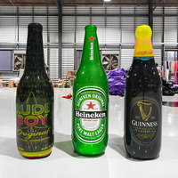 Bouteilles de vin gonflables personnalisées pour la décoration d'événements festifs en extérieur, design personnalisé, PVC imperméable, bouteilles de bière gonflables