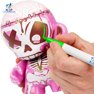 ปากกามาร์คเกอร์สีสันสดใส กันน้ำ ติดทนนาน <span class=keywords><strong>สี</strong></span>ขาว สำหรับยางรถยนต์ ผ้า ยาง โลหะ  ปากกาเพ้นท์โทโยแบบถาวร - Product Image 3