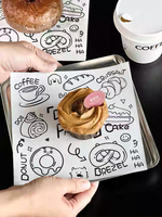 Feuilles de papier sulfurisé personnalisées imprimées quadricolore en offset, en pâte recyclée, pour l'emballage alimentaire du pain, des gâteaux, des pâtisseries et des snacks