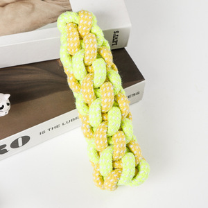 Jouet à mâcher en corde pour animaux de compagnie, balle rose avec nœud pour chiens, anti-ennui, taille moyenne - Product Image 2