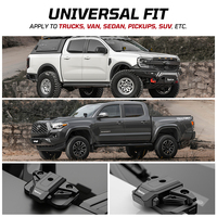Nouveaux accessoires extérieurs tout-terrain Tequison, aluminium CNC, 2 pièces, support de montage de phare de travail à LED noir pour Ford Ranger T9
