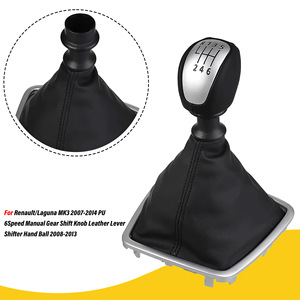 Renault Gear <b>Shift</b> <b>Knob</b> Leather 6-Speed Manual Ergonomic Design For Renault Models - Product Image 2