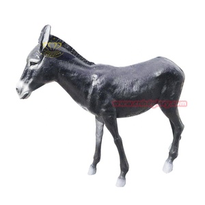 Diseño de paisaje de calle de jardín al aire libre estatua de burro de fibra de vidrio de tamaño real <span class=keywords><strong>escultura</strong></span> de decoración de animales de granja hecha de resina - Product Image 2