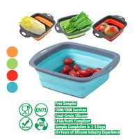 Panier de rangement pour passoire de cuisine pliable en silicone pour fruits et légumes, multifonction, tous les types, vente en gros