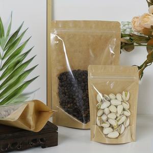 Bolsa de Papel Kraft Biodegradable de Alta Calidad con Cierre, Transparente por un Lado, para Alimentos, Personalizable con Logotipo - Product Image 5