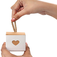Boîte-cadeau en papier kraft vintage en forme de cœur pour emballage de chocolat DIY, personnalisable, pour mariage, fête, bonbons