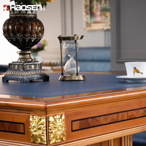 Lüks küçük konferans odası müzakere ofis masası rahat deri kare ahşap toplantı mobilya 4 kişi masa - Product Image 3