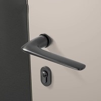 Serrure de porte moderne minimaliste italienne en alliage de zinc blanc, poignée à levier magnétique silencieuse, quincaillerie intérieure écologique pour chambre à coucher