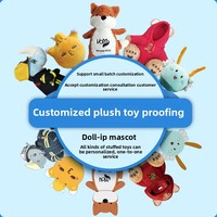 Vente en gros personnalisé 3D peluche mignon aboiements chien jouet PP coton brodé mouvement interactif bouteille tasses pour animaux de compagnie