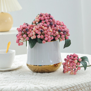 Bouquet de fruits artificiels, petits bouquets de 29 cm, haute qualité, décoration d'intérieur, accessoires de Noël et de mariage - Product Image 4