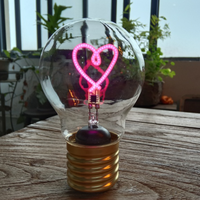 Ampoule LED en forme de lettre A70 en verre, personnalisée pour les fêtes de Noël, décorative, E40 DC3V, visage souriant, amour, charge TYPE-C, veilleuse CE