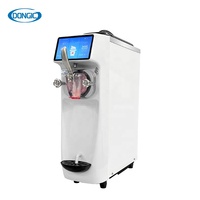 Machine à glace molle ultra-silencieuse avec moteur à fréquence variable, pré-refroidissement, maintien au frais et agitateur de godet