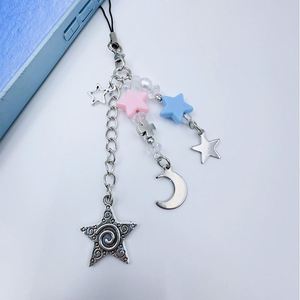 Y2k Star Bead Mobile <b>Phone</b> <b>case</b> Keychain Universal Pendant <b>Charm</b> - Product Image 1
