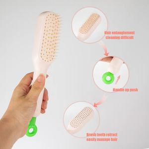 Peigne <span class=keywords><strong>Brosse</strong></span> Démêlante de Massage Auto-Nettoyante Rétractable, Anti-Statique, Utilisable sur Cheveux Secs et Humides - Product Image 4
