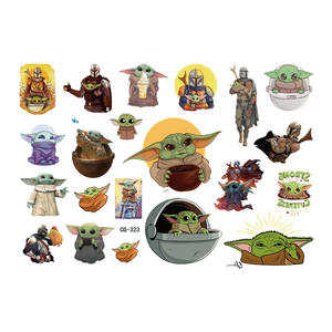 Nuevas Pegatinas de Tatuajes Desechables de Dibujos Animados de Baby <span class=keywords><strong>Yoda</strong></span> Alien para Fiestas de Cumpleaños Infantiles, Pegatinas de Tatuajes Borrables por Transferencia de Agua - Product Image 4