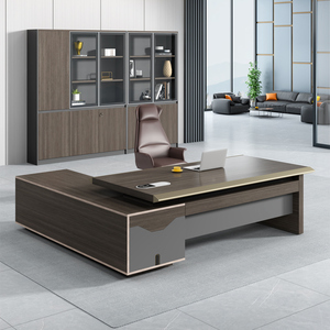 Escritorio de Oficina de Lujo de Alta Calidad, Diseño Moderno en Forma de L, Mesa Ejecutiva de Madera, Escritorios para Jefes de Foshan - Product Image 2