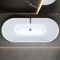 Chine Usine Offre Spéciale Bateau Forme Brillant Blanc Autoportant Acrylique Baignoire Blanc Brillant Autoportante Baignoire