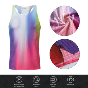 Tie Dye Marathon Vest Super Light Workout Training Tank Top Ropa de fitness Hombres Sport Tank Top - Product Image 5