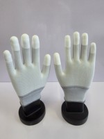 Gants de sécurité légers en PU blanc avec revêtement pour les doigts, pour les travaux de montage en usine d'électronique