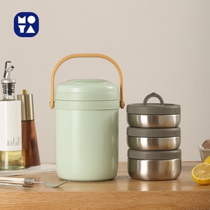 Xách tay cách điện 304 thé<span class=keywords><strong>p</strong></span> không gỉ tiffin tàu sân bay thiết kế mới Nhật Bản văn phòng Hộ<span class=keywords><strong>p</strong></span> Ăn Trư<span class=keywords><strong>a</strong></span> heatable <span class=keywords><strong>container</strong></span> thực phẩm - Product Image 4