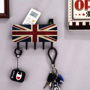 LG8194 Étagère d'entrée moderne personnalisée 5-en-1 murale multifonction pour salon, organiseur de courrier carré, porte-clés en <span class=keywords><strong>cuir</strong></span> - Product Image 1