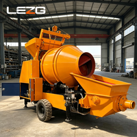 Machine intégrée de mélange et de pompage du béton diesel, machine intégrée de mélange et de transport avec une vitesse de décharge rapide pour la construction
