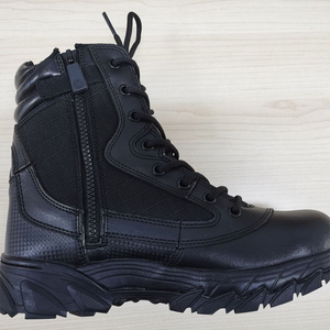 SF7 703 Typhoon Black Leather Tactical <b>Hiking</b> <b>Boots</b> High Top Lace Up Waterproof Outdoor All Seasons Men <b>Boots</b> - Product Image 2