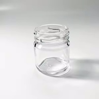 Toples kaca bening kualitas tinggi langsung dari pabrik 100ml 150ml 200ml wadah saus dengan tutup untuk Jam madu langsung dari produsen