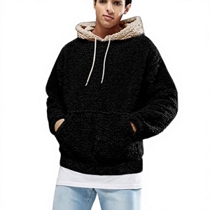 Men's Sherpa Fleece <b>Hoodie</b> Winter Warm <b>Teddy</b> Pullover Sweatshirt Custom Men's <b>Teddy</b> Fleece <b>Hoodie</b> <b>Oversized</b> Sherpa Sweatshirt - Product Image 1