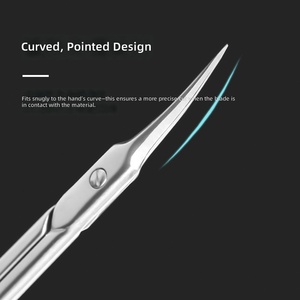 Stainless Steel Curved <b>Cuticle</b> <b>Scissors</b> Sharp manicure nippers precision trimmer for fingernail and toe care - Product Image 5