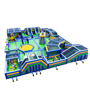 Winsun ตัวเด้งสำหรับเด็กสวนสนุกแบบเป่าลมรูปเมืองสนุกสนามเด็กเล่นกลางแจ้งสไลเดอร์กระโดดเด้งพร้อมคอร์สอุปสรรคสำหรับผู้ใหญ่ - Product Image 1