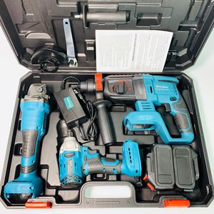 Sets of 3pcs <b>Power</b> <b>Tool</b> Kit Lithium Brushless Hammer Drill Angle Cordless Wrench Combination <b>Tool</b> Set Type 01 - Product Image 6