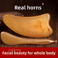 Planche Gua Sha en corne de bœuf naturelle authentique, stimulante des méridiens, outil puissant universel pour la beauté du visage et du corps entier, lifting facial