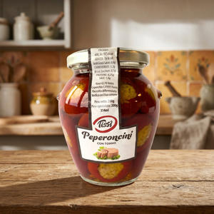 Tissi 314ml x 6 pièces, mélange d'épices et d'assaisonnements, poivrons farcis au thon mariné style rouge 0,28kg, Peperoncini & Thon - Product Image 3